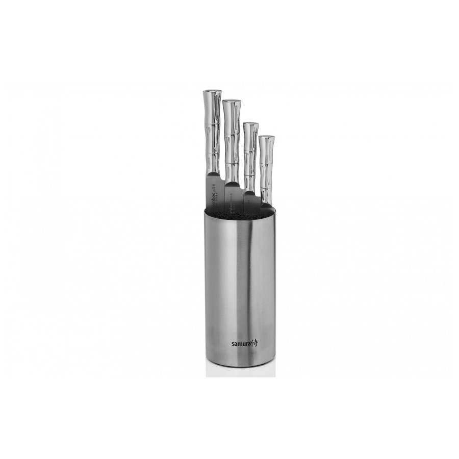 SAMURA SET CUȚIT BAMBOO UNIVELSAL 4BUC + SUPORT CUTITE AUS-8 HRC-59 - imagine 2
