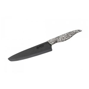 SAMURA CUȚIT CHEF CU LAMA ZIRCONIA CERAMIC NEGRU 187 mm HRC-89