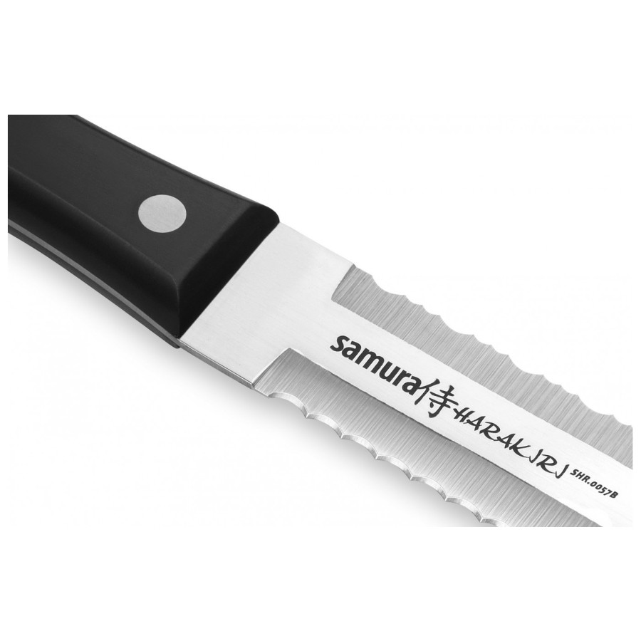 SAMURA CUTIT HARAKIRI CUȚIT PT PÂINE SI ALIMENTE CONGELATATE 180 MM / 7.1 AUS-8 HRC-59 - imagine 2