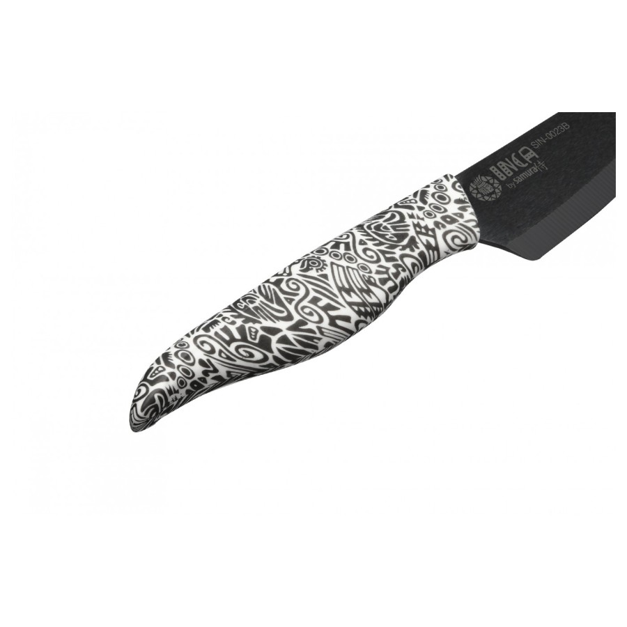 SAMURA CUTIT UNIVERSAL 155 MM CU LAMA ZIRCONIA CERAMIC NEGRU HRC-89 - imagine 2