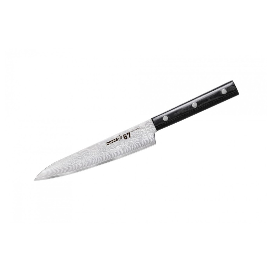 SAMURA CUTIT UNIVERSAL DAMASCUS 67 STRATURI OTEL 150 MM / 6 DAMASCUS STEEL HRC-61