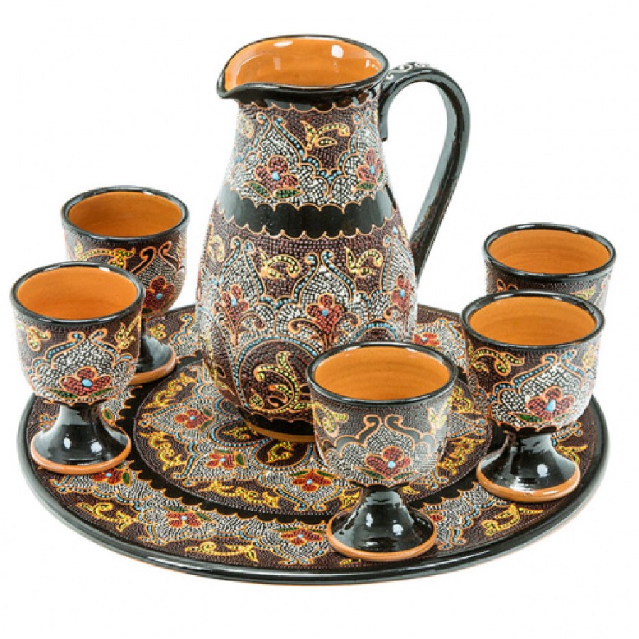 Set pentru lapte „Pictură punctată”, 8 piese