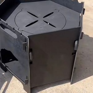 Grătar-sobă portabil + 4 țepușe.